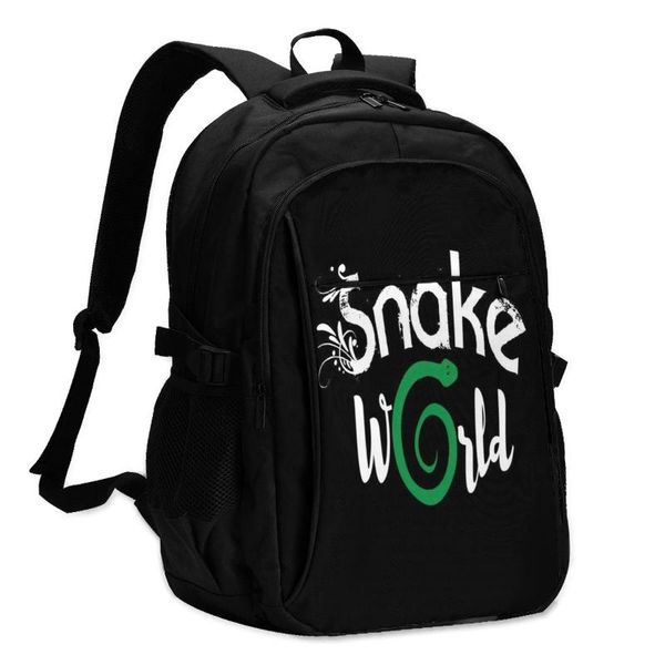 

backpack snakeskin backpacks big nice charging usb commuter male bags