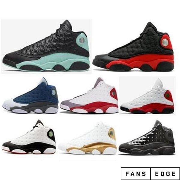 

13 island green bred chicago flint men women basketball shoes 13s he got game melo dmp playoff retro hyper royal sneakers