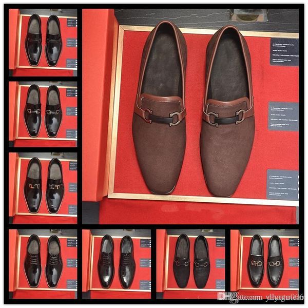 

iduzi fashion casual mens dress shoes brogues leather men formal suit shoes lace-up business oxfords wedding men shoes, Black