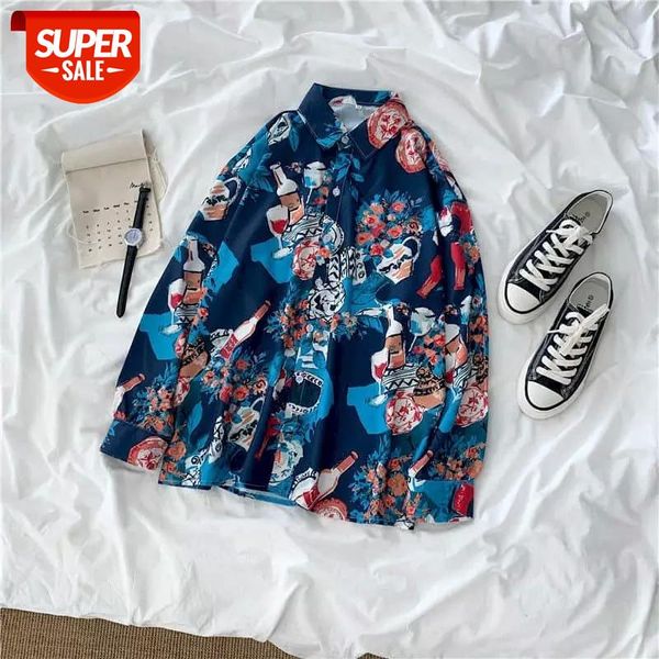 

Vintage Style Loose Plus Size Blouse Women Shirts Long-sleeved Shirt Female Autumn Korean New All-match Outer Jacket Ins #2V3d, White