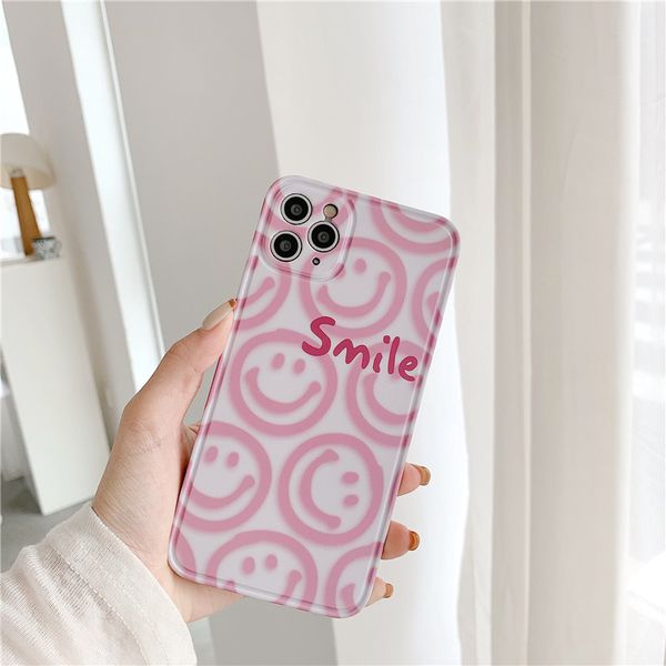 

cute hand drawn smiley phone case for iphone 12 mini 11 pro max se 2020 7 8 plus x xr xs max silicone back cover cartoon funda