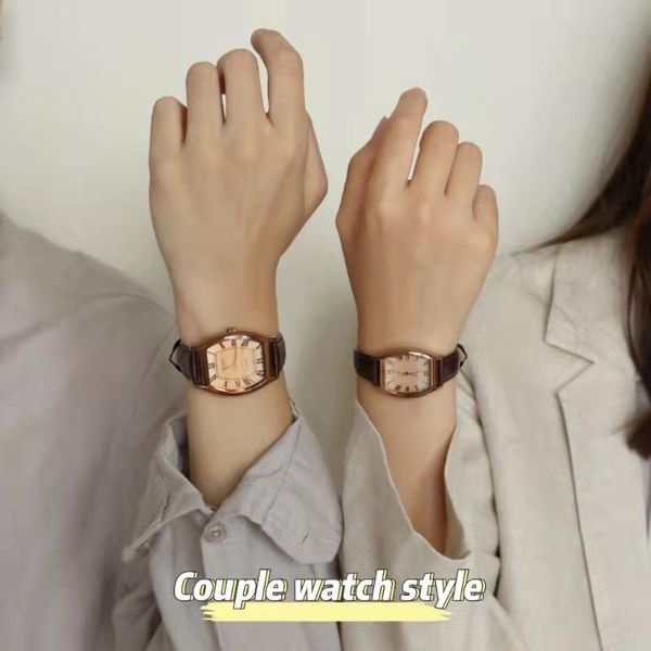 

wristwatches 2021the solid color system simple atmosphere and fashion trend men women black white watches, Slivery;brown