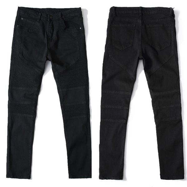 

jeans men patch designer hip hop jeans men streetwear fashion retro washed slim fit, Blue