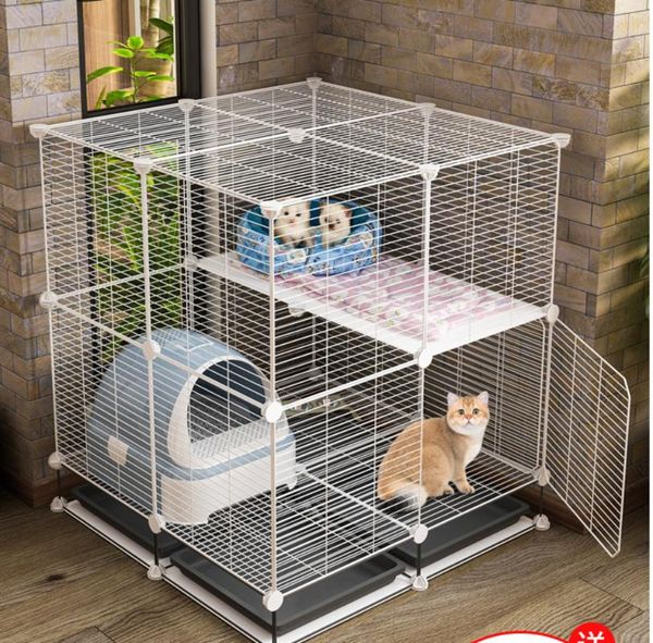 

thickened encrypted cat cage full partition does not hurt feet cat villa indoor house pull tug household super large free