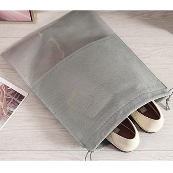 

storage bags travel shoe non-woven fabric breathable dust-proof drawstring pouch portable shoes organizer home space saving bag