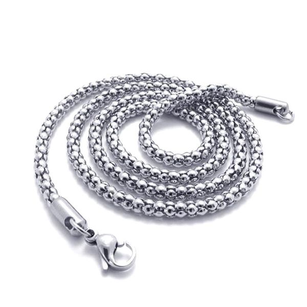 

chains chain necklace men wholesale stainless steel fashion long necklaces link women accessories male jewelry on the neck, Silver