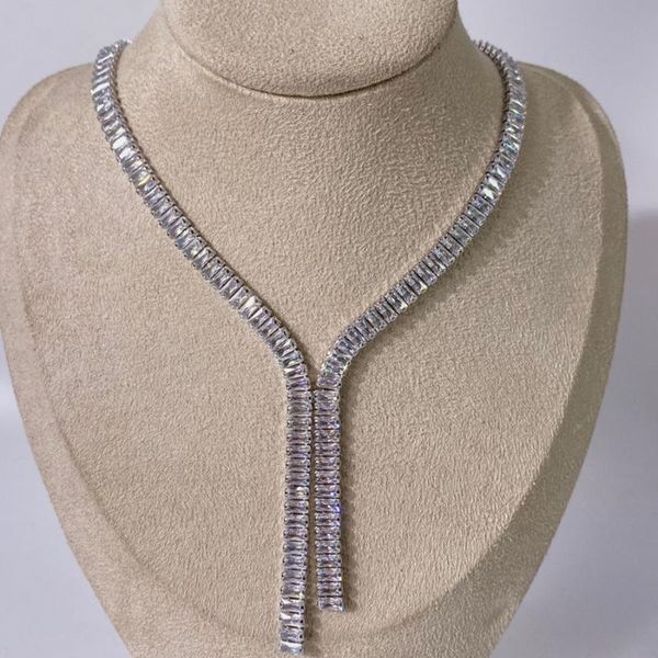 

chains designer fashion copper jewelry 3a cubic zirconia party necklace, Silver
