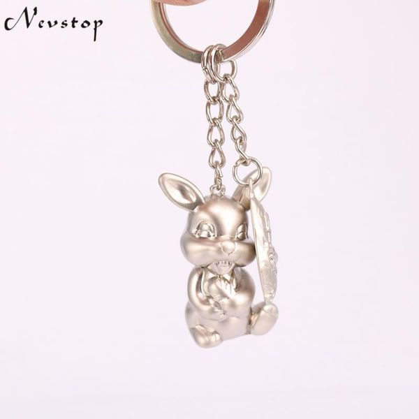 

keychains zodiac three-dimensional keychain metal key ring chain, Silver