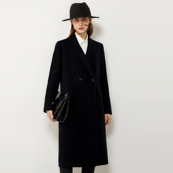 

women's wool & blends fall winter work gothic black formal lapel thin jacket autumn vintage england style outerwear coat high street ov