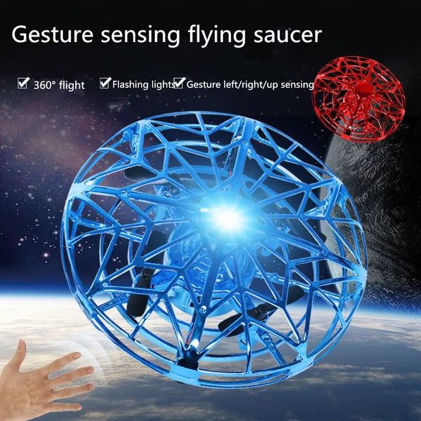 

mini helicopter rc ufo drone aircraft hand sensing infrared rc quadcopter electric induction toys for children christmas gift