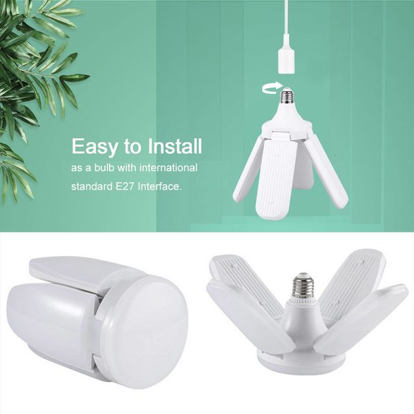 

2021 new bright lighting super 60w e27 conducted high industrial lamp in the bay light 6500lm 175-265v 2835 of garage fan to fmu4