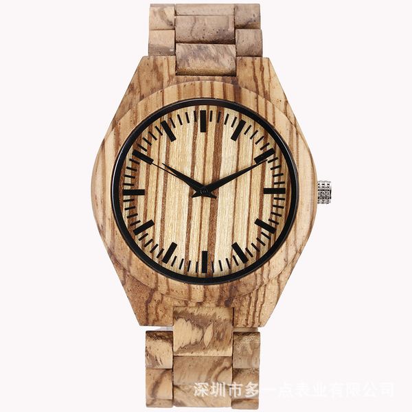 

brand luxury watches classic fashion watch designer watch wooden wooden quartz japanese movement, Slivery;brown