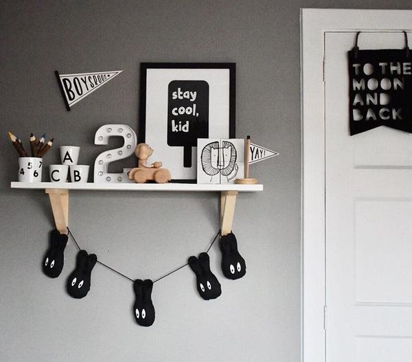 

hangers & racks 2021 nordic style children's room wall shelf double log bead storage organization decoration home