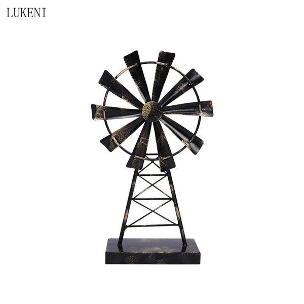 

retro decorations home tv cabinet study window decoration porch creative crafts metal windmill decorations
