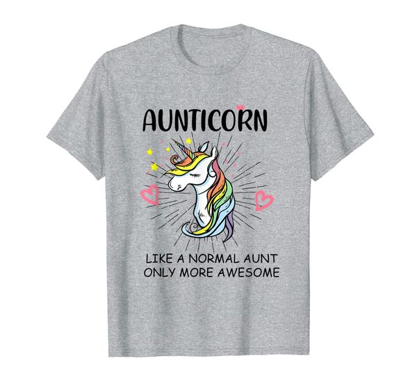 

aunticorn like a normal aunt only more awesome t shirt, White;black
