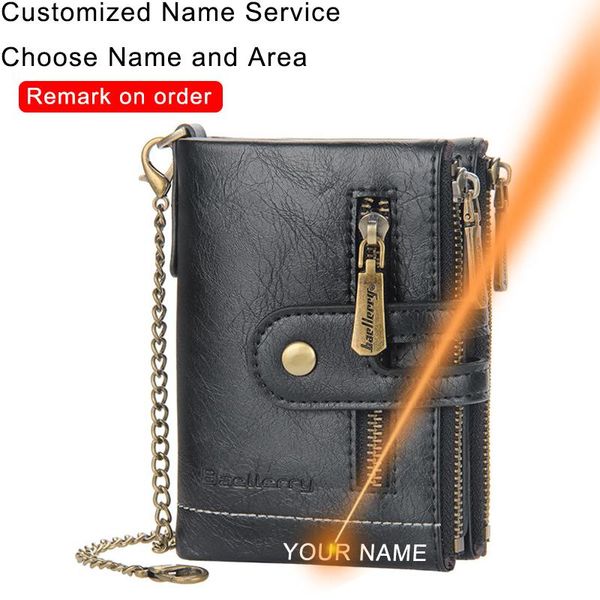 

wallets leather men wallet coin purse money bags small mini card holder chain clutch portfolio portomonee male walet pocket, Red;black