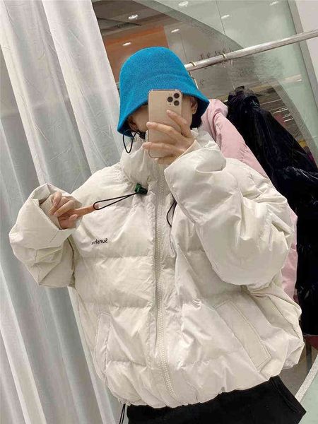 

2021 new bright white duck down jacket women's european and korean net red same model east gate new loose, Black