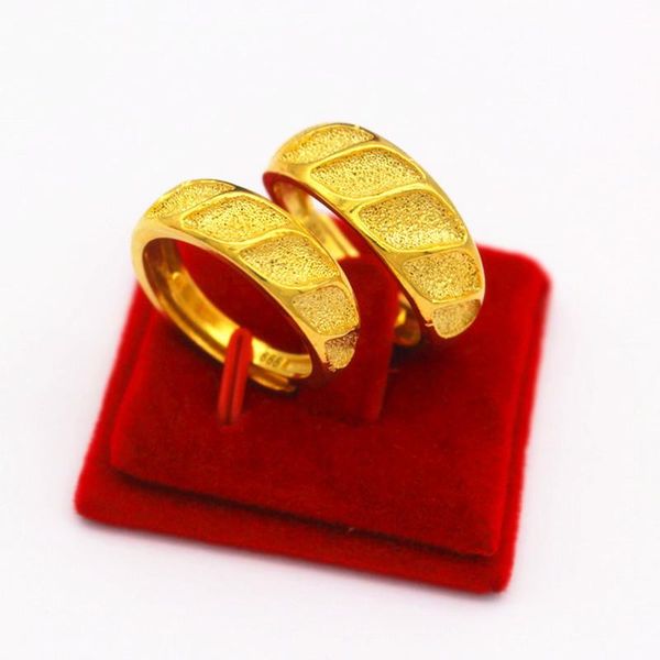 

wedding rings 2021 frosted cuff ring yellow gold filled geometry simple fashion couple mens womens jewelry, Slivery;golden