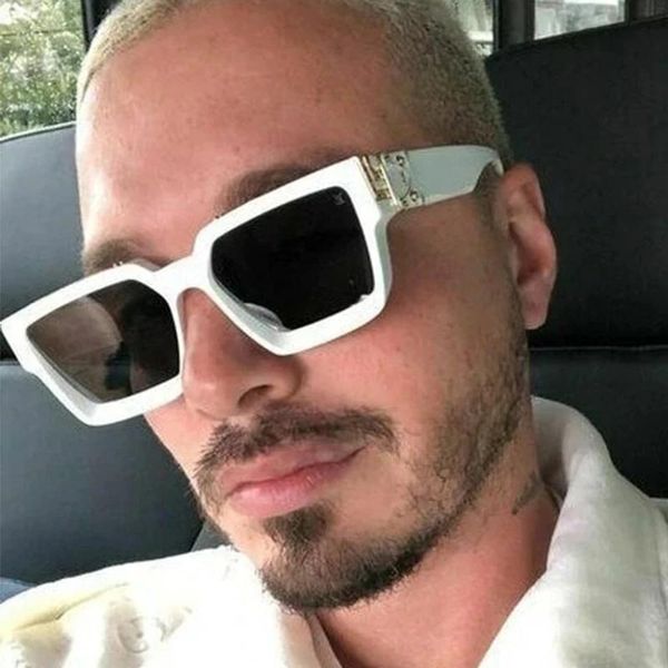 

sunglasses hkna square men vintage big frame women mirror sun glasses, White;black