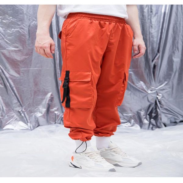 

quick hip pop pants cargo pant casual ankle streetwear dry baggy pant men's pants overalls big harem men trousers pockets itxmw, Black