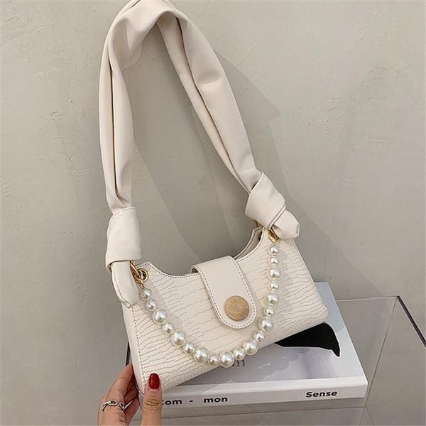 

women shoulder bag small new ladies handbag youth fashion solid color daily bag simple white light pu leather for appointment