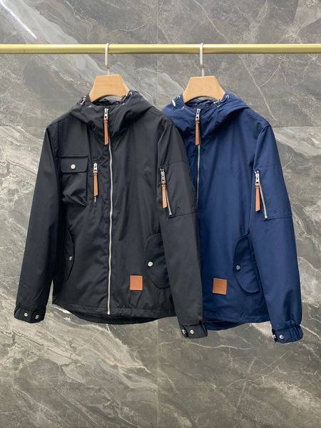 

2021 autumn winter men's jacket windproof waterproof warm classic hooded windbreaker coat jackets loe, Black;brown