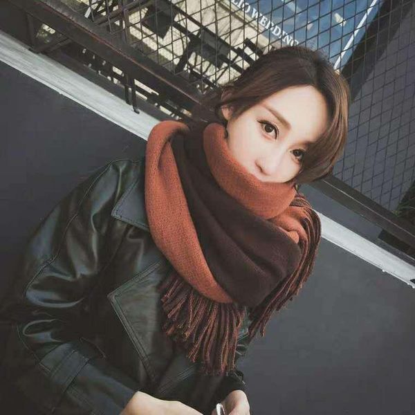 

scarves double color face air conditioner shawl for men and women in hair like thickened versatile solid scarf 175*45cm, Blue;gray