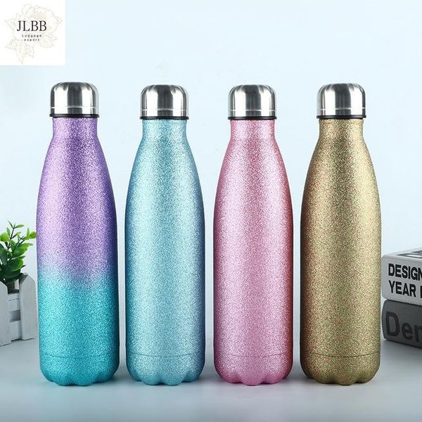 

water bottles 500ml double-wall insulated vacuum flask stainless steel heat thermosfrosted coke cup thermoses