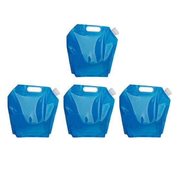 

life vest & buoy 4pcs 5l outdoor large capacity water bag portable foldable drinking collapsible tank container space-saving wate