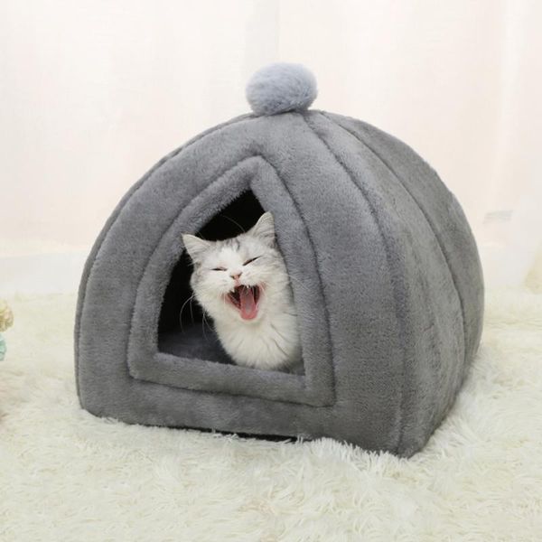 

winter warm pet cat bed cats house foldable dog beds non-slip bottom pet beds tent removable washable cats nest puppy dog kennel