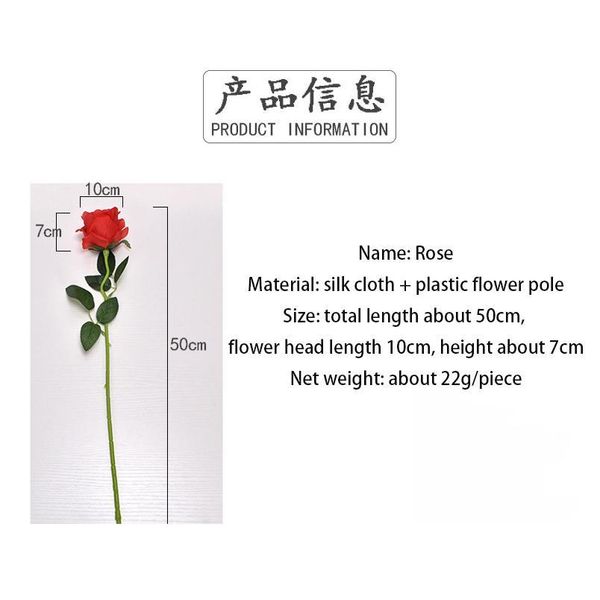 

10 pieces silk roses wedding artificial flower fake flower home l wedding decor ins wind christmas decorative flower jllrsr