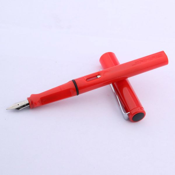 

jinhao 599 white medium nib red fill