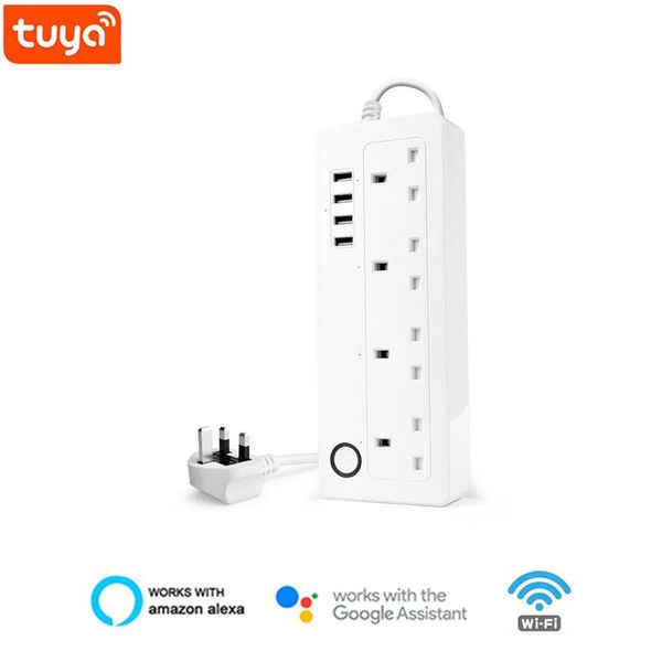

smart power plugs tuya wifi british plug socket supports alexa voice control