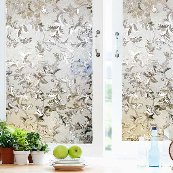 

window stickers 3d frosted decorative film for privacy protection,static cling anti uv light blocking stickers,opaque stained