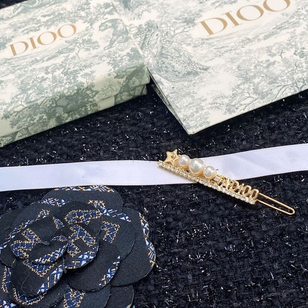 

70% off family letter korean crystal star hairpin net red pearl flow seaside female, Golden;silver