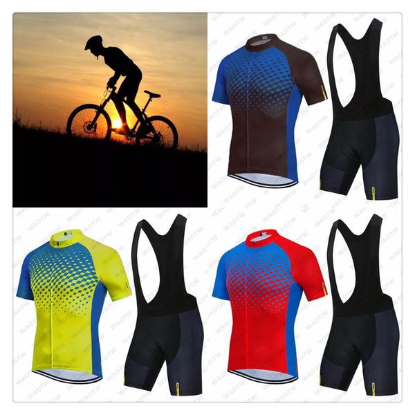 

racing sets cycling jersey mtb polyester breathable maillot elasticity anti slip strip bib shorts gel pad bicicleta uniforms ziper 19d, Black;blue