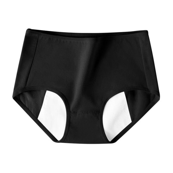 

women's panties menstrual cotton leak-proof underwear for women mid-waist menstruation large size seamless, Black;pink