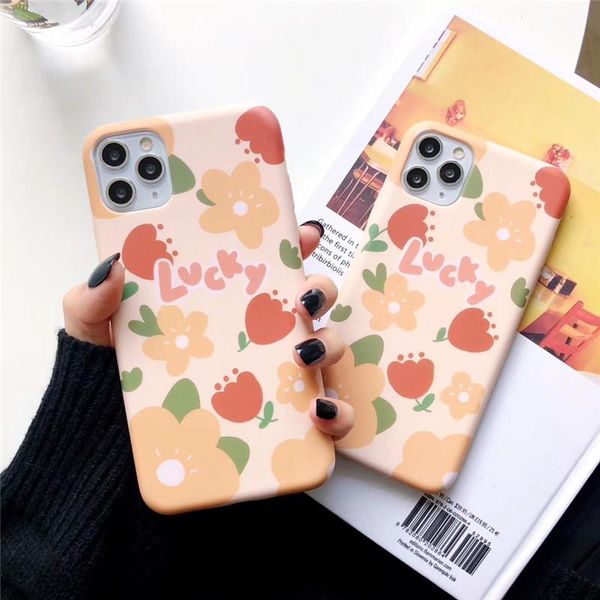 

popular sweet lucky flowers case for iphone 11 pro max 7 8 plus xs xsmax xr soft