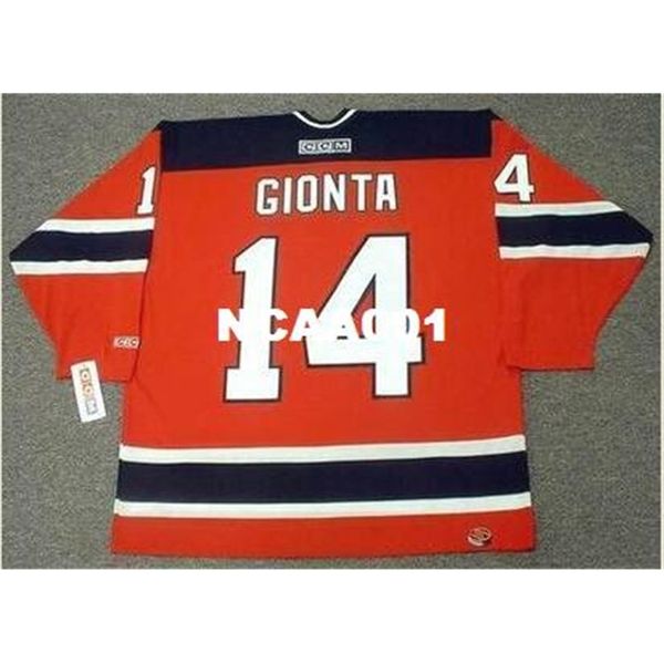 

001 #14 brian gionta new jersey devils 2005 ccm retro hockey jersey or custom any name or number retro jersey, Black