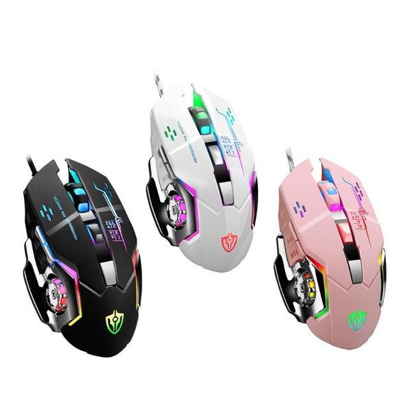 

gaming mouse 6d 4-speed dpi rgb for pubg computer lap7 color breathing backlight