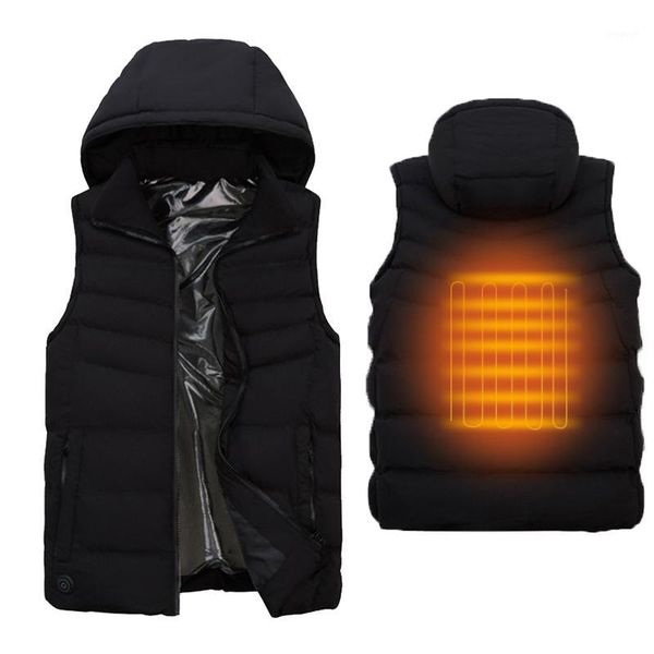 

outdoor t-shirts zynneva outdoors heated vest winter battery heating coat men women electric intelligent thermal hooded big size clothes gc1, Gray;blue