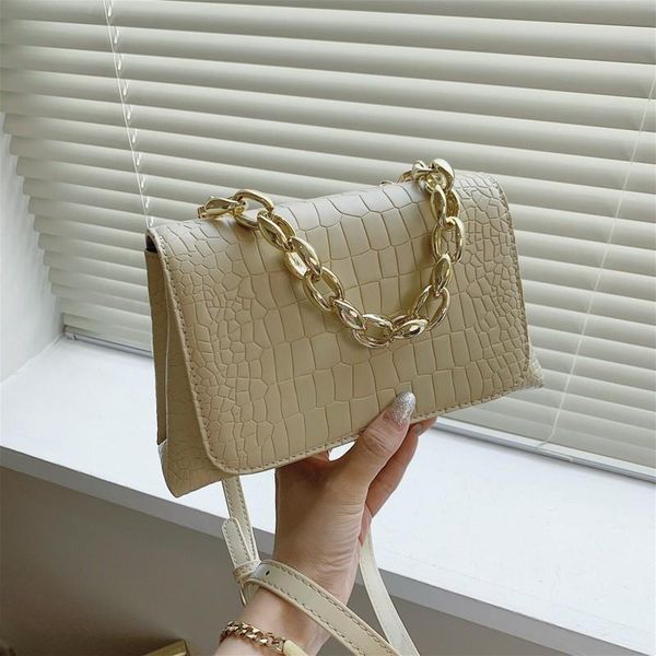 

evening bags small solid color pu leather crossbody bag 2021 summer shoulder chain design female handbags and purses totes