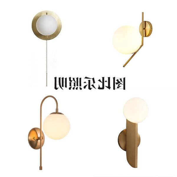 

pendant lamps modern glass ball wall lamp sconce led bedroom light fixture for home decor nordic foyer living room corridor luminaire e27
