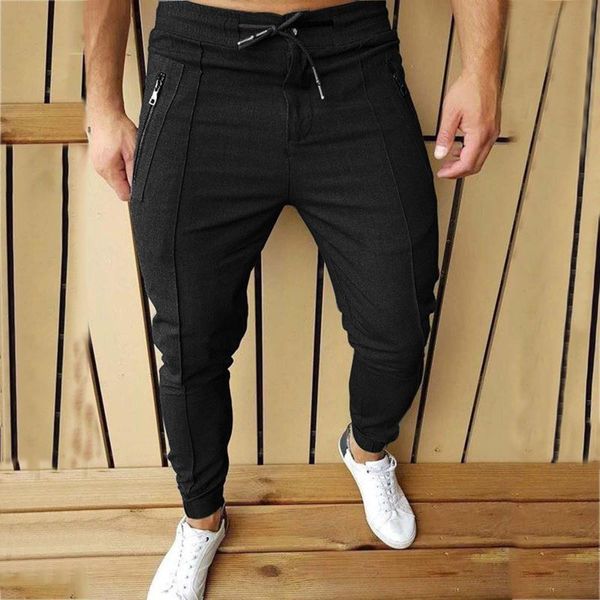 

men's pants jaycosin casual wear solid trousers shorts zipper short men youth slim mujer, Black