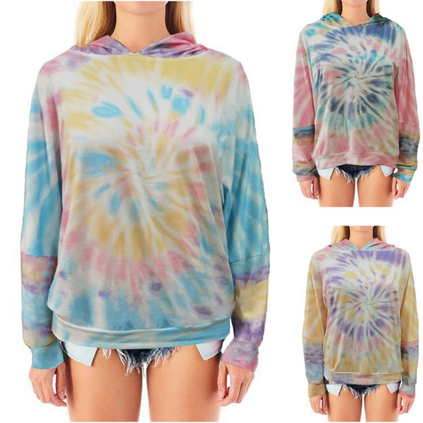 

2021 summer autumn women's printed tie dyed long sleeve t-shirt, Black