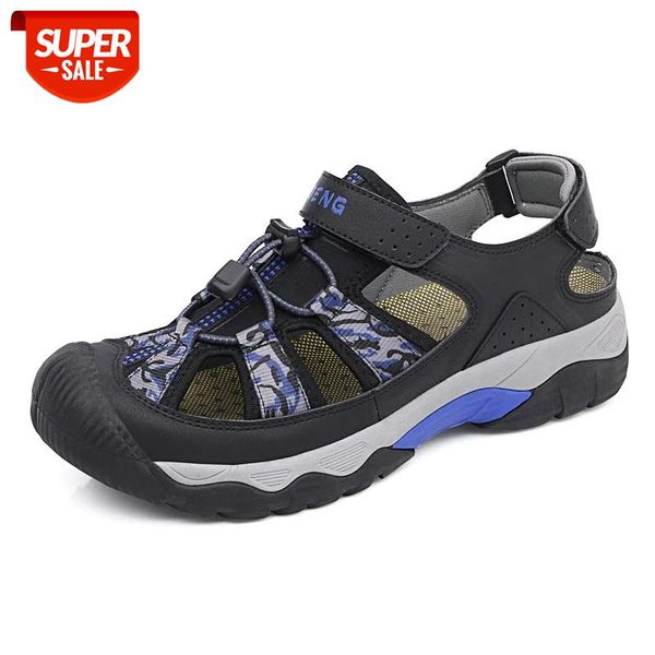 

outdoor men hiking sandals summer shoes for men beach male shoes anti-slip trekking sandals lightweigt size 39-48 #c87u, Black