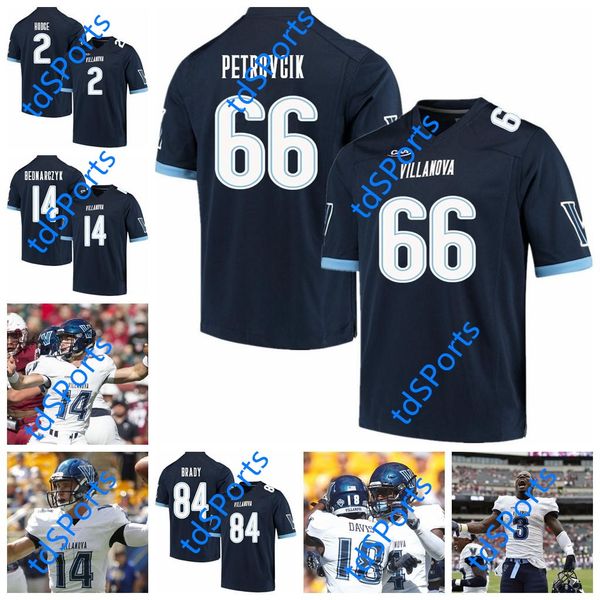 

villanova wildcats ncaa football jerseys changa hodge jersey justin covington qadir ismail jalen jackson jarrett mcclenton custom stitche, Black