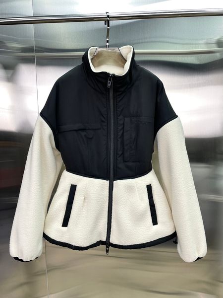 

teddy fleece nylon shaping jacket long sleeve lead jacket, Black;brown