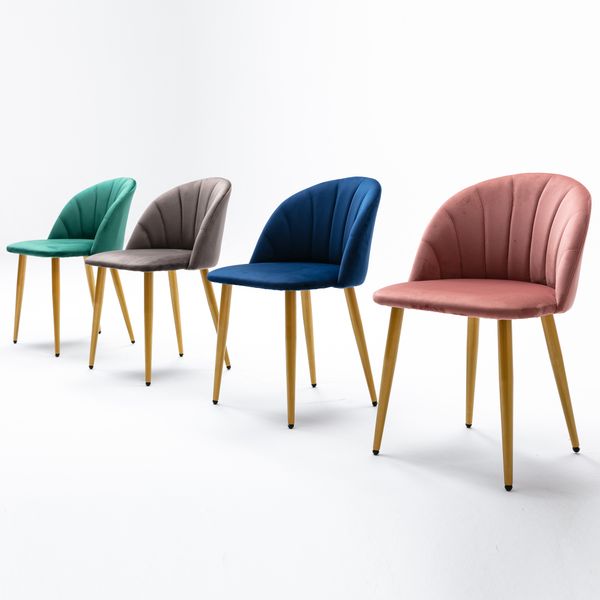 

uk warehouse furniture velvet fabric oyster back chairs for living room bedroom