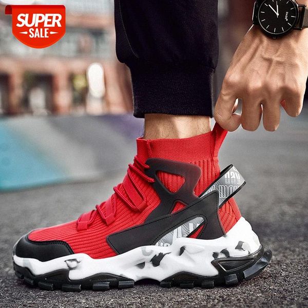 

high-men's shoes korean fashion trend casual spring sports running trendy #325a